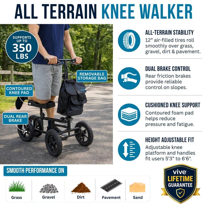 Load image into Gallery viewer, Vive All Terrain Knee Walker