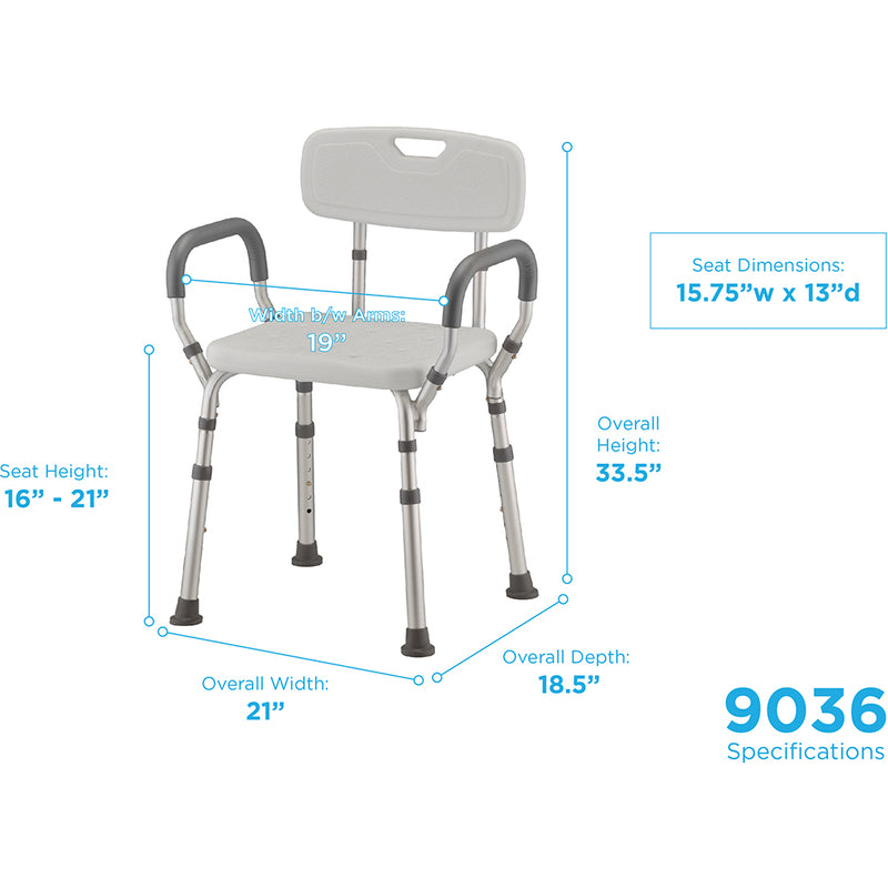 Load image into Gallery viewer, Nova Bath Seat With Back And Arms