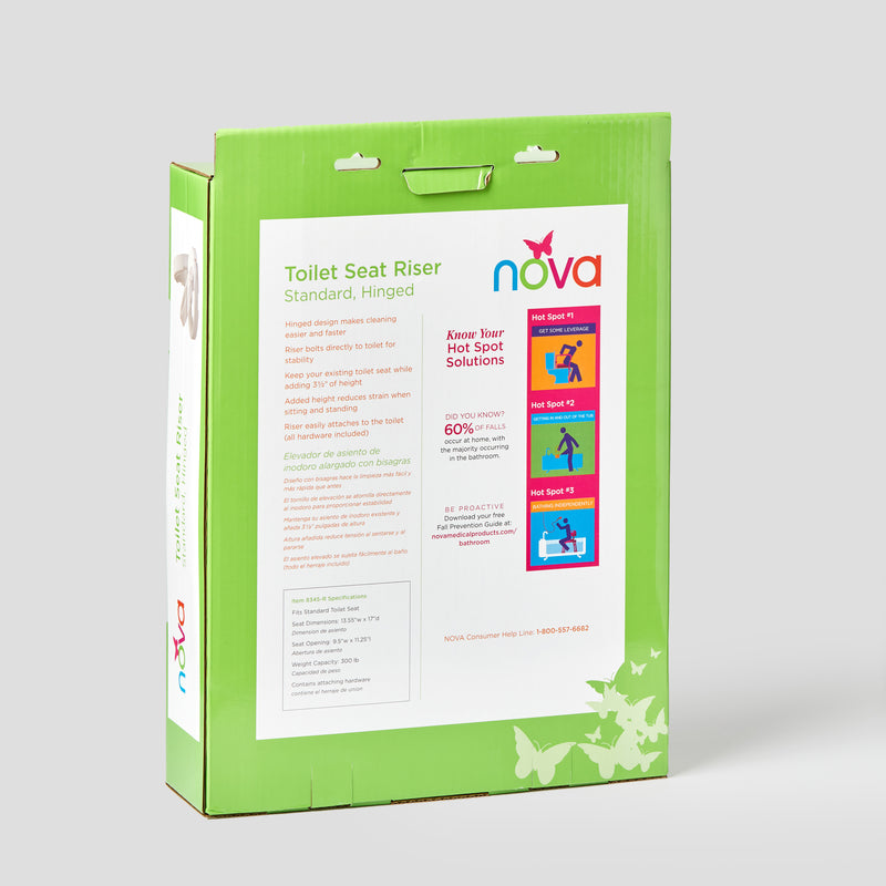 Load image into Gallery viewer, Nova Toilet Seat Riser Standard Hinged (3.5")