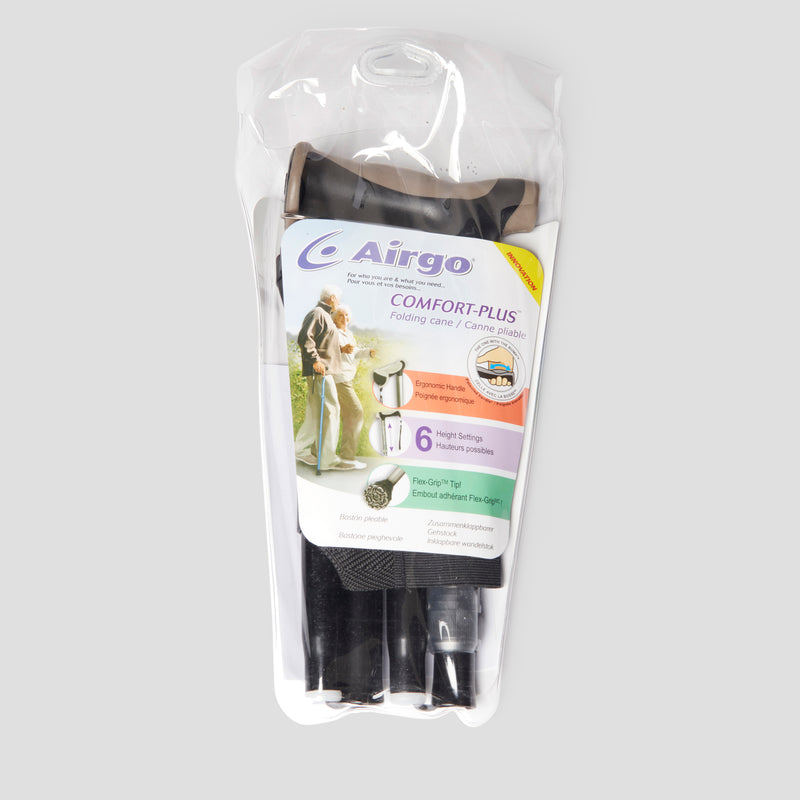 Load image into Gallery viewer, Airgo Black Folding Cane