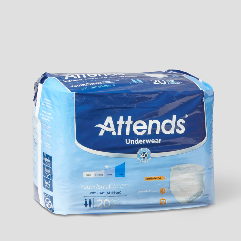 Load image into Gallery viewer, Attends Youth/Small Underwear (20/Pack)