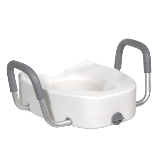 Drive Elongated Raised Toilet Seat With Arms (5")