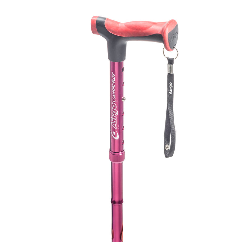 Load image into Gallery viewer, Airgo Burgundy Folding Cane
