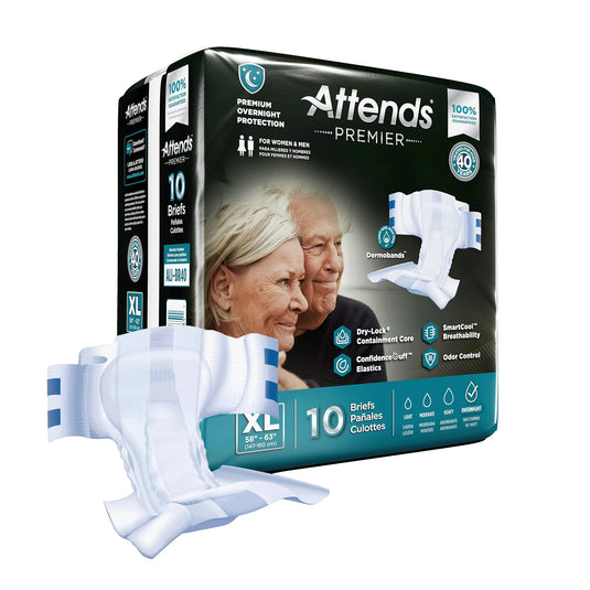 Attends Premier XL Breifs 58" - 63" (10/Pack)