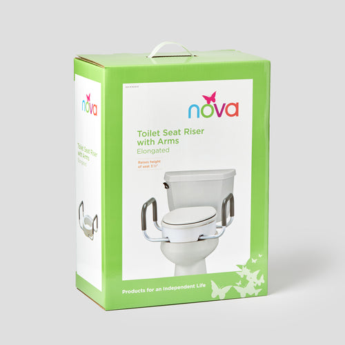 Nova Toilet Seat Riser With Arms Elongated (3.5