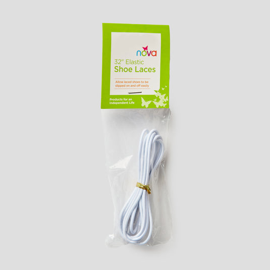 Nova 32" Elastic Shoe Laces (White)