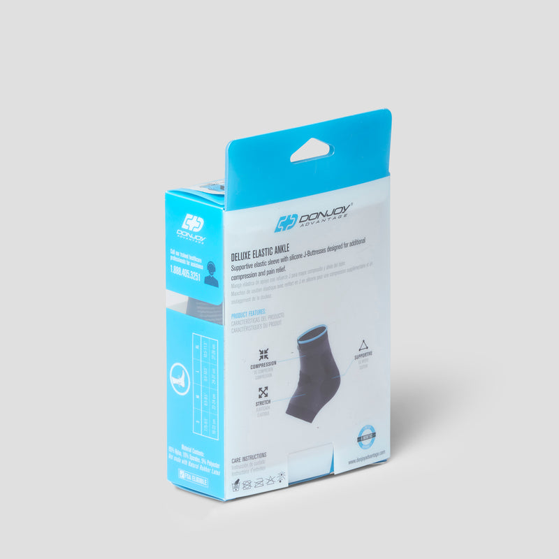 Load image into Gallery viewer, Donjoy Large Elastic Ankle Sleeve with J Buttress
