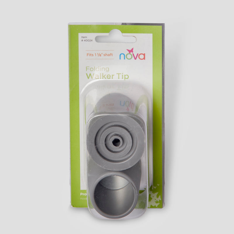 Load image into Gallery viewer, Durable and Comfortable Gray Folding Nova Walker Tip | Maxim Medical US
