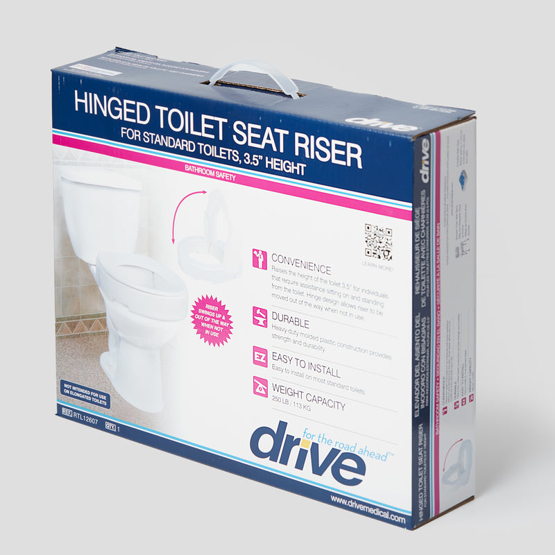 Load image into Gallery viewer, Drive Hinged Toilet Seat Riser Standard (3.5")
